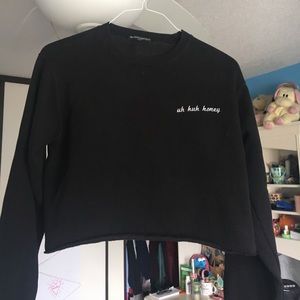 Uh huh honey crop sweatshirt